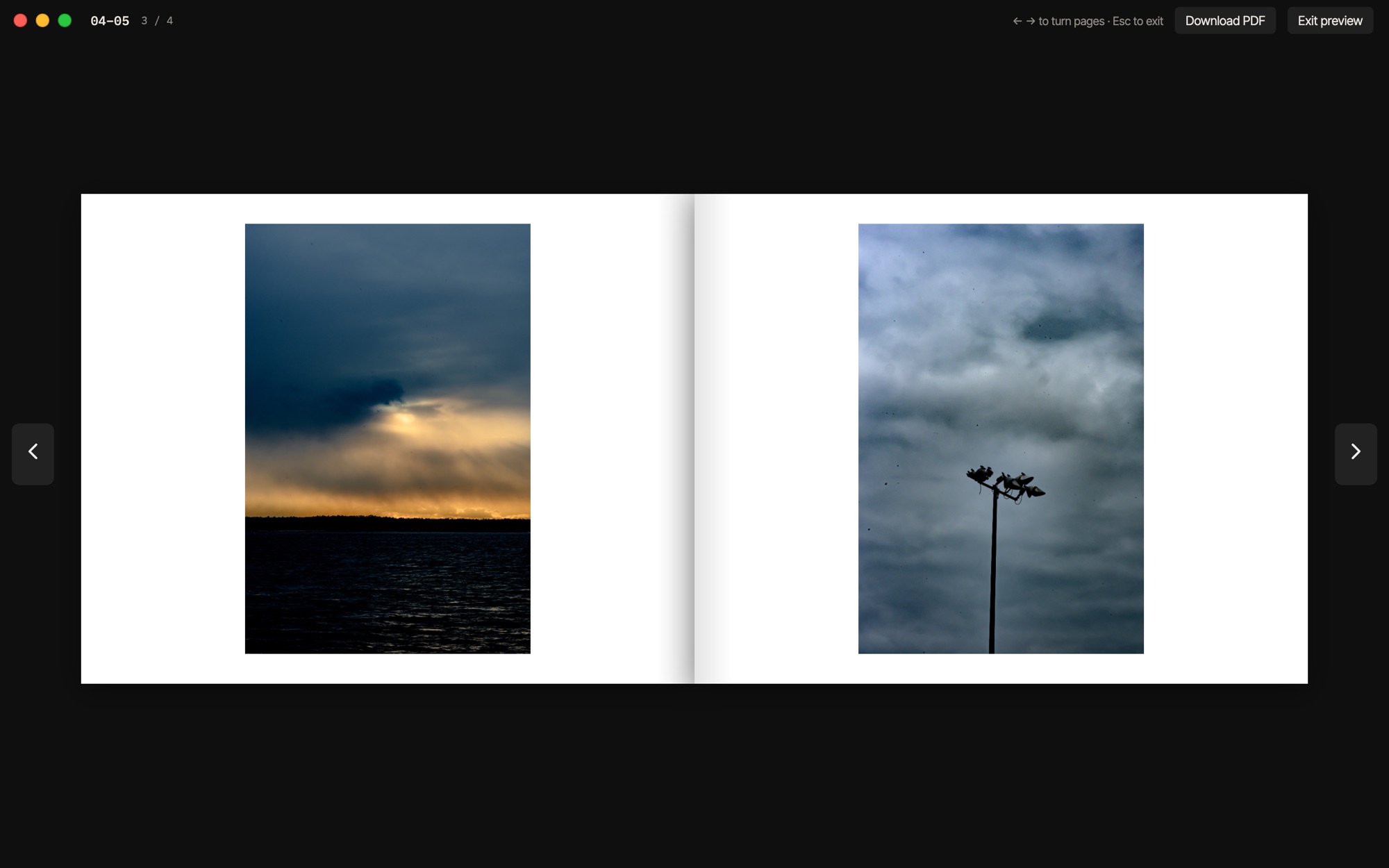 Preview: turning the book's pages